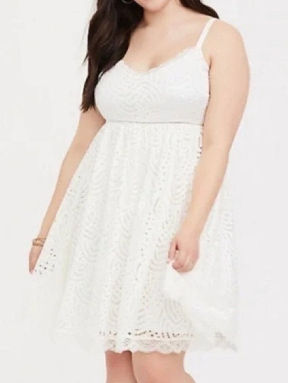 Torrid Ivory Lace Skater Dress